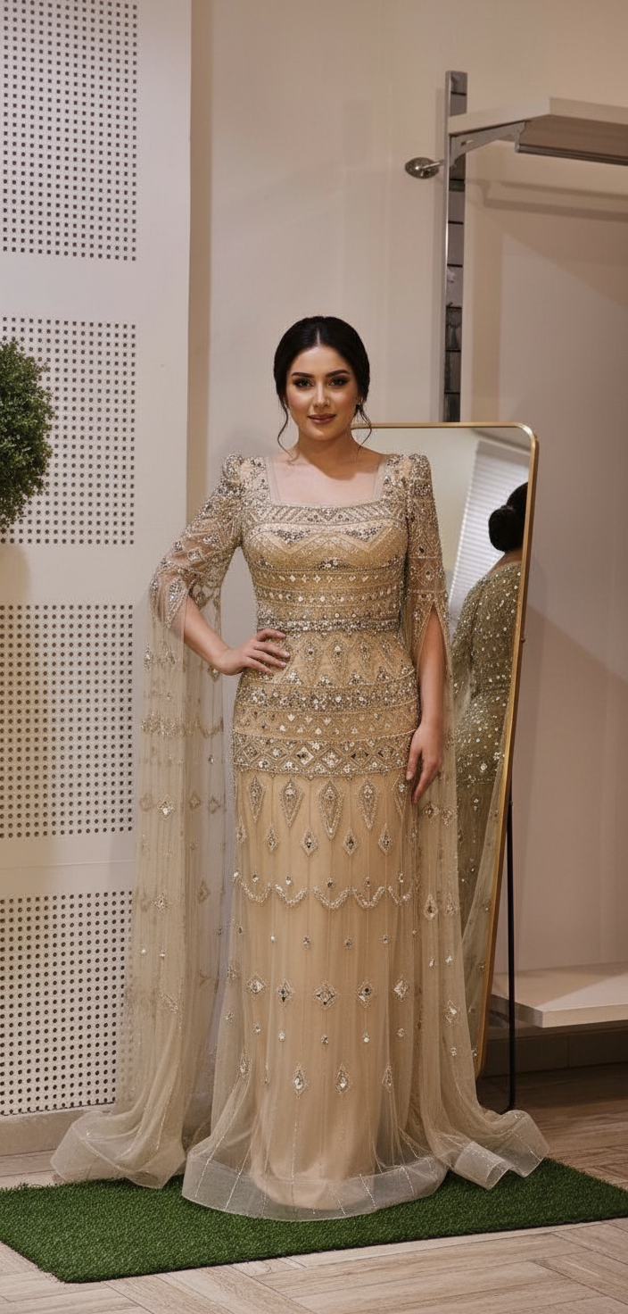 Golden Mirage Couture Gown