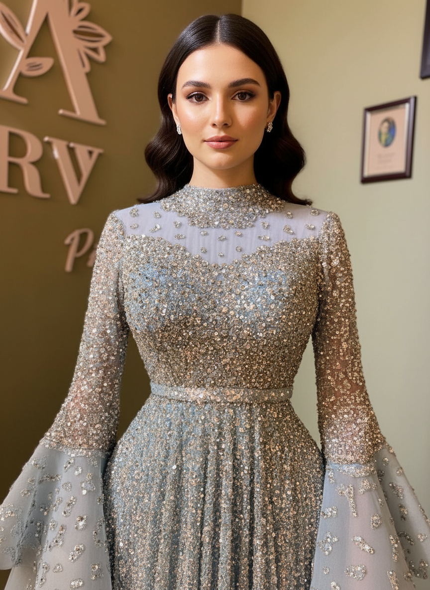 Celestial Blue Couture Gown