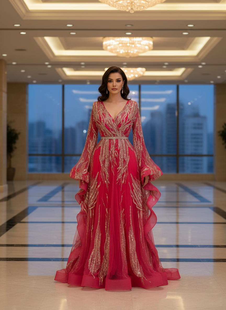 فستان سكارليت إنفيرنو كوتور