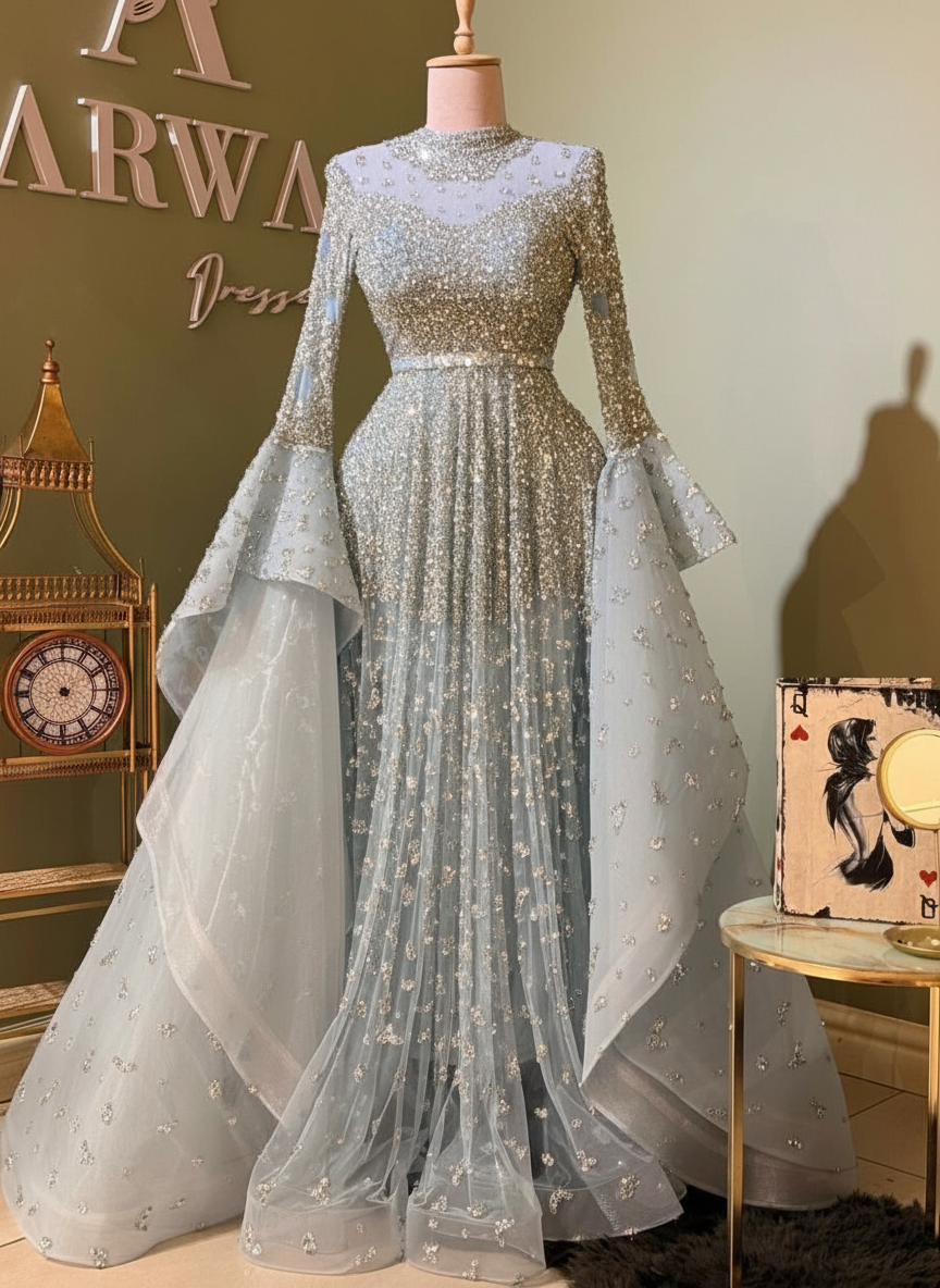 Celestial Blue Couture Gown