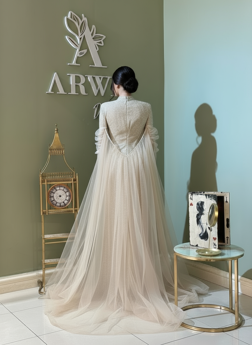 فستان التألق الذهبي