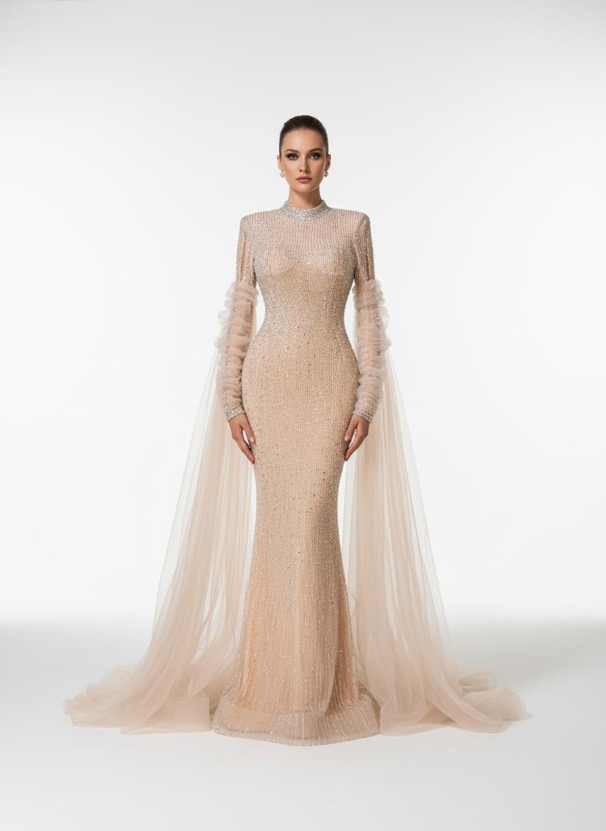 فستان التألق الذهبي